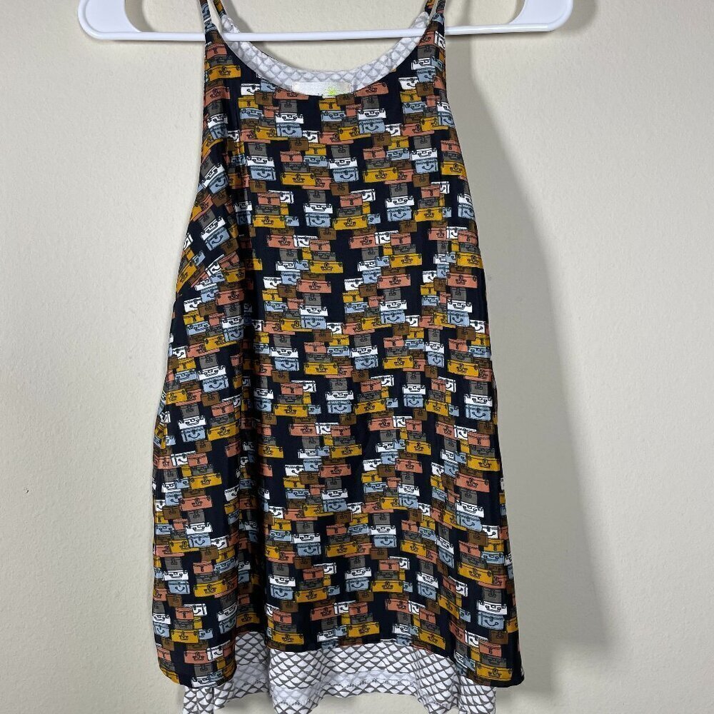 Porridge Women's Bown suitcase print Fully Lined tank top size XS